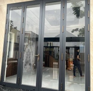 Cửa nhôm xingfa hệ 55 bản cánh không gân