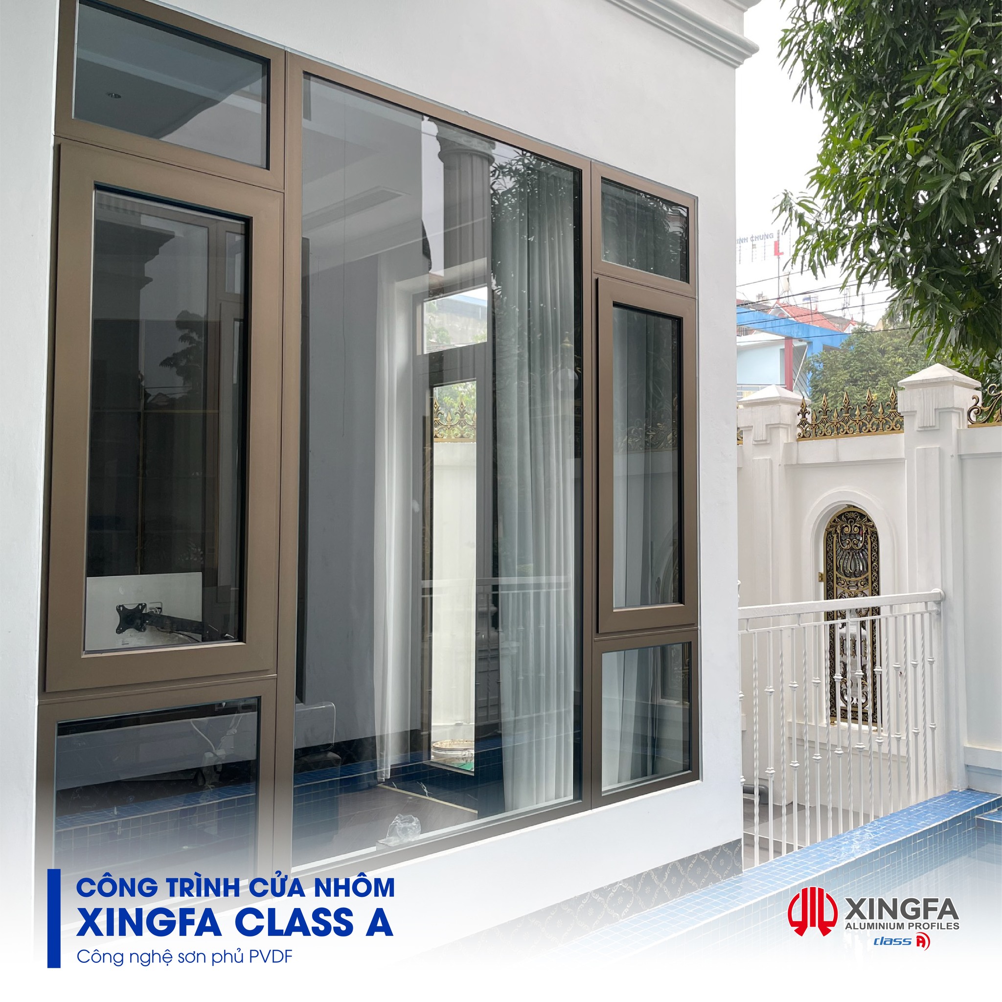 công trình xingfa class A chịu được thời tiết biển rất tốt