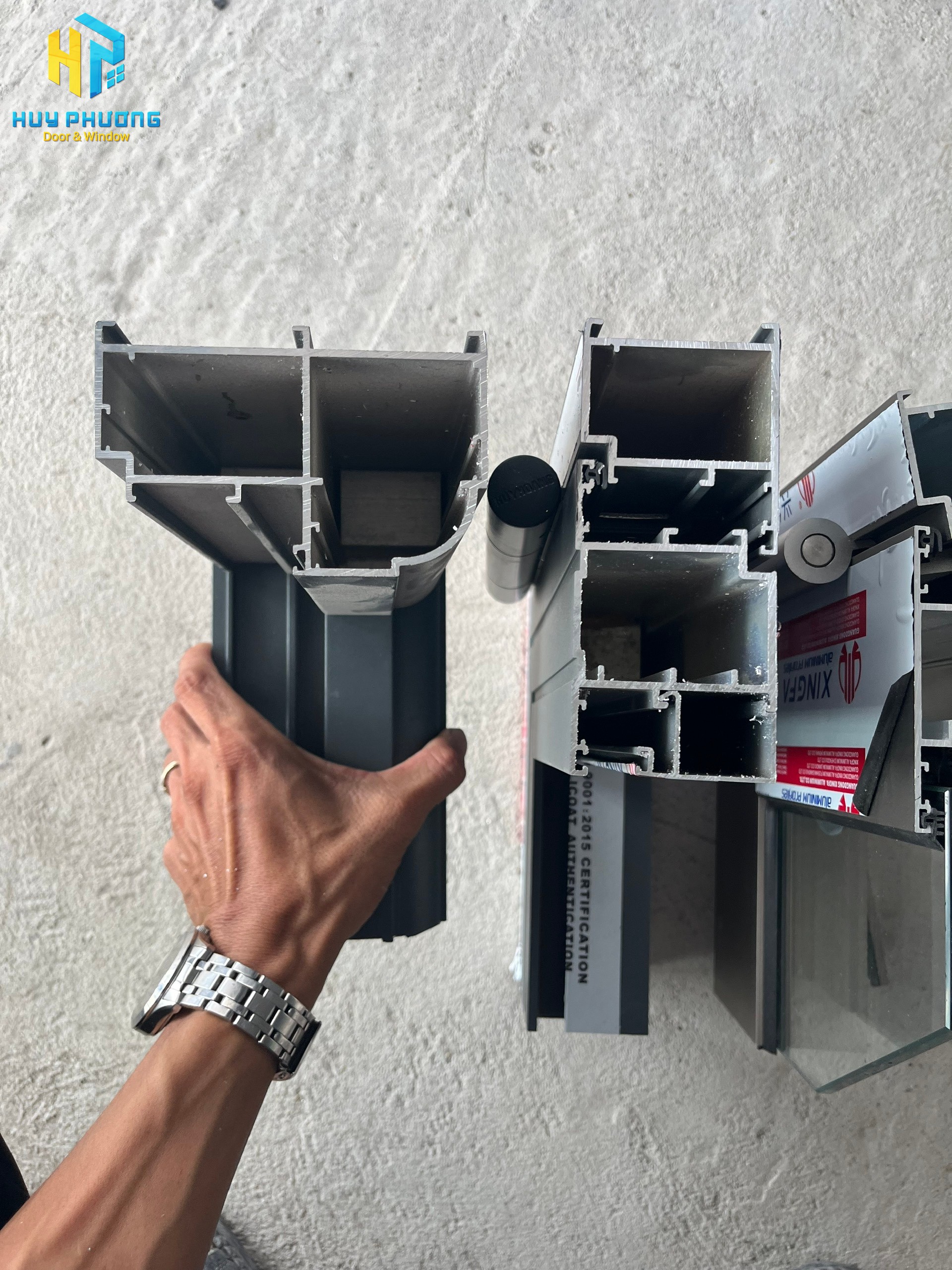 mặt cắt cửa nhôm xingfa